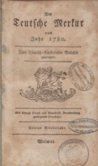 Der Deutsche Merkur, 1780, Nr. 7-9.