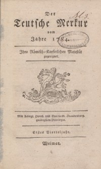 Der Deutsche Merkur, 1784, Nr. 1-3.