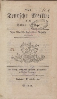 Der Deutsche Merkur, 1784, Nr. 7-9.