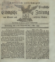 Elbingsche Zeitung, No. 93 Donnerstag, 21 November 1811