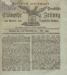 Elbingsche Zeitung, No. 94 Montag, 25 November 1811