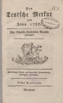 Der Deutsche Merkur, 1787, Nr. 1-3.