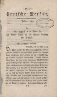 Der Deutsche Merkur, 1787, Nr. 7-9.