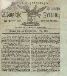 Elbingsche Zeitung, No. 98 Montag, 9 Dezember 1811