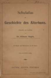 Schulatlas zur Geschichte des Altertums