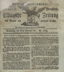 Elbingsche Zeitung, No. 103 Donnerstag, 26 Dezember 1811
