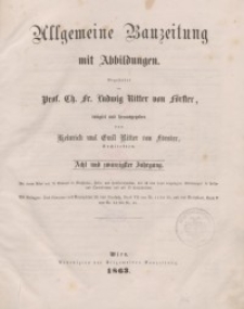 Allgemeine Bauzeitung mit Abbildungen, 1863