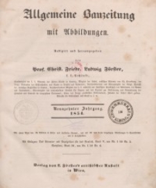 Allgemeine Bauzeitung mit Abbildungen, 1854