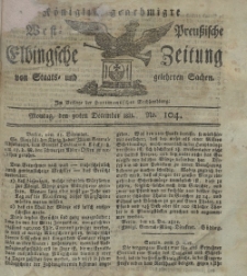 Elbingsche Zeitung, No. 104 Montag, 30 Dezember 1811