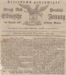 Elbingsche Zeitung, No. 25 Montag, 27 März 1820