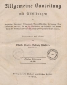 Allgemeine Bauzeitung mit Abbildungen, 1840
