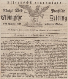 Elbingsche Zeitung, No. 27 Montag, 3 April 1820
