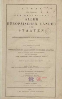 Atlas zur Übersicht der Geschichte aller europäischen Länder und Staaten