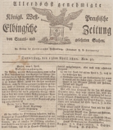 Elbingsche Zeitung, No. 30 Donnerstag, 13 April 1820