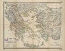 Karten zur alten Geschichte: Griechenland mit den Inseln und Küsten des Aegäischen Meeres
