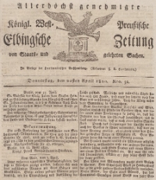 Elbingsche Zeitung, No. 32 Donnerstag, 20 April 1820