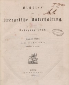 Blätter für literarische Unterhaltung, 1858, Bd. 2.