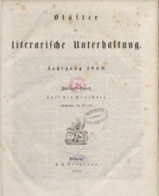 Blätter für literarische Unterhaltung, 1860, Bd. 2.