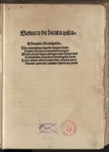 Seneca de beata vita