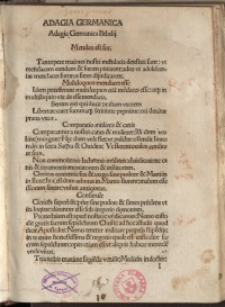 Adagia Germanica
