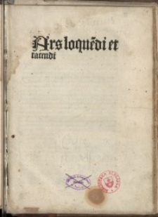 Ars loquendi et tacendi