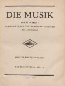 Die Musik : Monatsschrift, 1929, Jg. XXI.