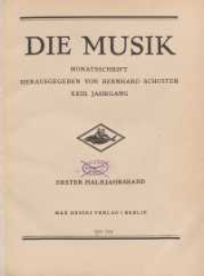 Die Musik : Monatsschrift, 1941/1942, Jg. XXXIV.