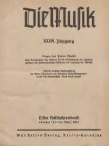 Die Musik : Monatsschrift, 1941/1942, Jg. XXXIV.