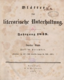 Blätter für literarische Unterhaltung, 1849, Bd. 2.