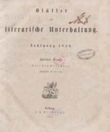 Blätter für literarische Unterhaltung, 1859, Bd. 2.