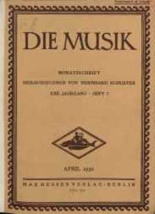 Die Musik : Monatsschrift, 1930, Jg. XXII.