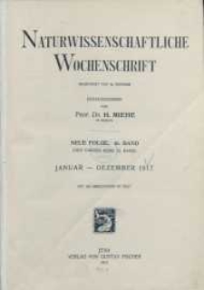 Naturwissenschaftliche Wochenschrift, 1917