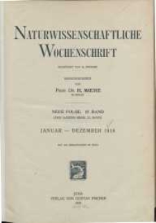 Naturwissenschaftliche Wochenschrift, 1918