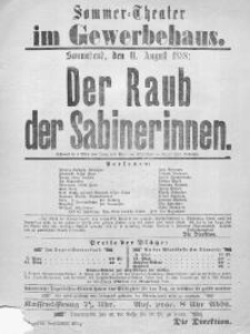 Der Raub der Sabinerinnen - Franz Schönthan, Paul Schönthan