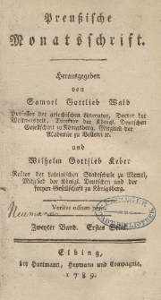 Preußische Monatsschrift, April 1789