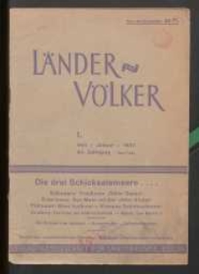 Länder und Völker, 1. Heft/Januar 1937