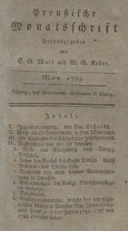 Preußische Monatsschrift, Mai 1789