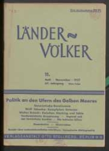 Länder und Völker, 11. Heft/November 1937