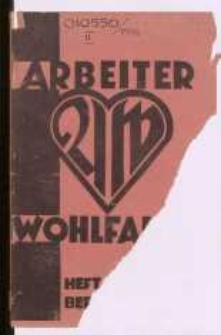 Arbeiter-Wohlfahrt, Heft 7, April 1933