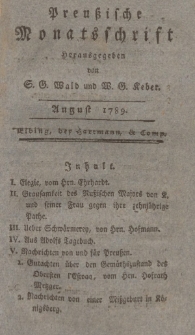 Preußische Monatsschrift, August 1789