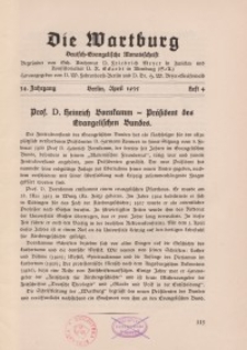 Die Wartburg. Deutsch-evangelische Monatsschrift, Heft 4, April 1935