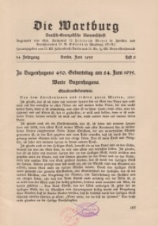 Die Wartburg. Deutsch-evangelische Monatsschrift, Heft 6, Juni 1935