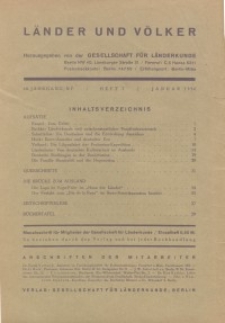 Länder und Völker, 1. Heft/Januar 1936