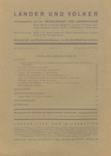 Länder und Völker, 2. Heft/Februar 1936