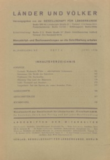 Länder und Völker, 6. Heft/Juni 1936