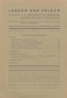 Länder und Völker, 7. Heft/Juli 1936