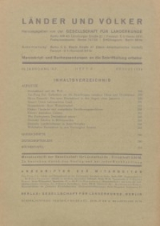 Länder und Völker, 8. Heft/August 1936