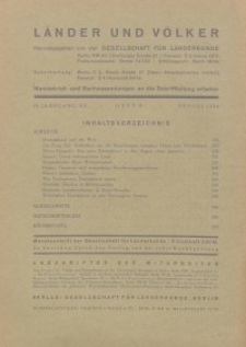 Länder und Völker, 8. Heft/August 1936
