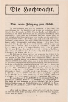 Die Hochwacht : Monatsschrift zur Pflege der geistigen und sittlichen Volksgesundheit, 5. Jg., 1914, H. 1.