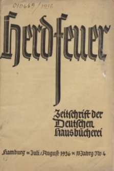 Herdfeuer : Zeitschrift der Deutschen Hausbücherei, 11. Jahrg., 1936, Nr 4